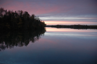 Sunset at Dumbbell Lake.