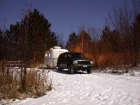 Camping in -6 degrees at Moose Lake State Park, Nov. 5th, 2003.