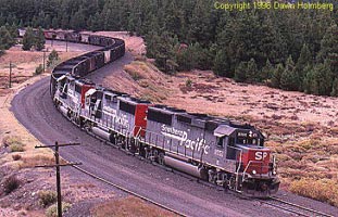 A freight train near the Tennessee  Pass summit.