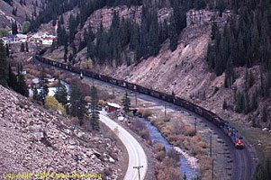 A view of the railroad from the Eagle River road bridge.