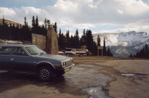 Our 1982 AMC Eagle at Berthoud Pass in 1996.
