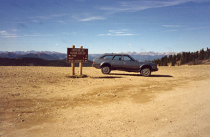 Our 1982 AMC Eagle at Cumberland Pass in 1996.